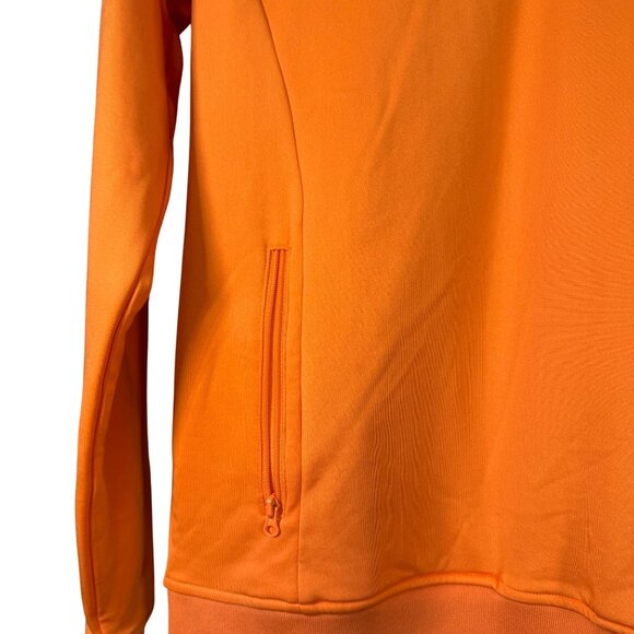Schockemohle Sports Size Medium Orange Performance Zip-Up Hoodie - Picture 3 of 6